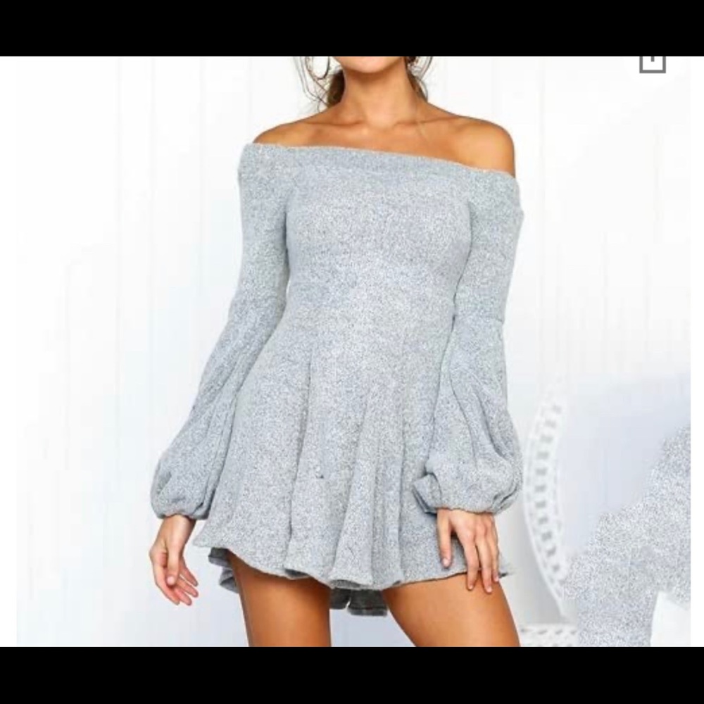 Use Women Dress Slash Neck Puff Sleeve Dresses